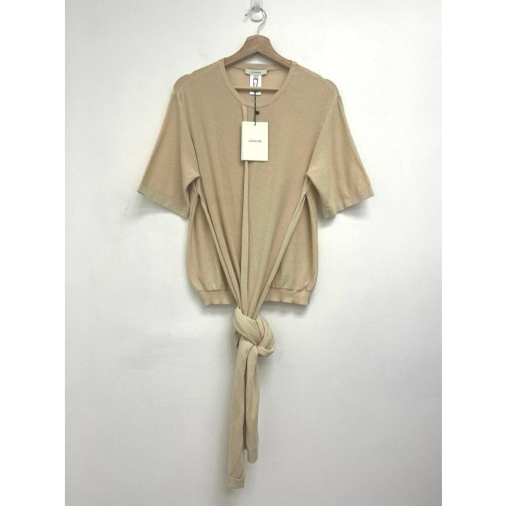 NWT Lemaire Knotted T-Shirt Adjustable Wrap Straps Neutral Luxury - Large